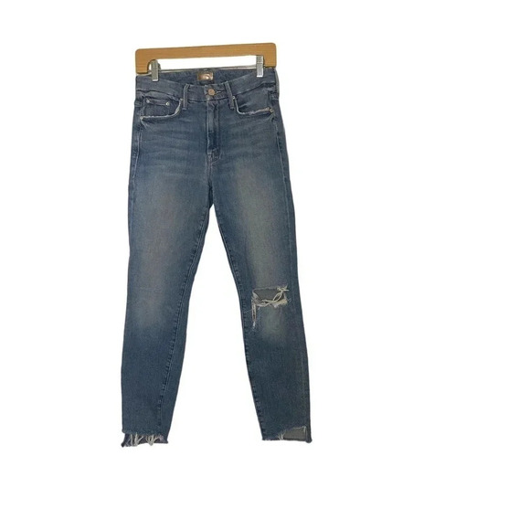 Mother The Looker Ankle Step Fray Jeans Exposed Secret Sister Size 26 - Picture 2 of 13